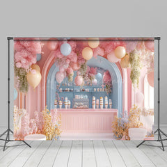 Lofaris Fairy Tale Color Ice Cream Shop Cake Smash Backdrop