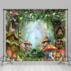 Lofaris Fairy Tale Mushroom Forest Scene Room Set Backdrop