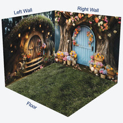 Lofaris Fairy Tale Night Forest Tree House Room Set Backdrop