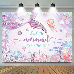 Lofaris Fairy Tale Undersea Mermaid Baby Shower Backdrop