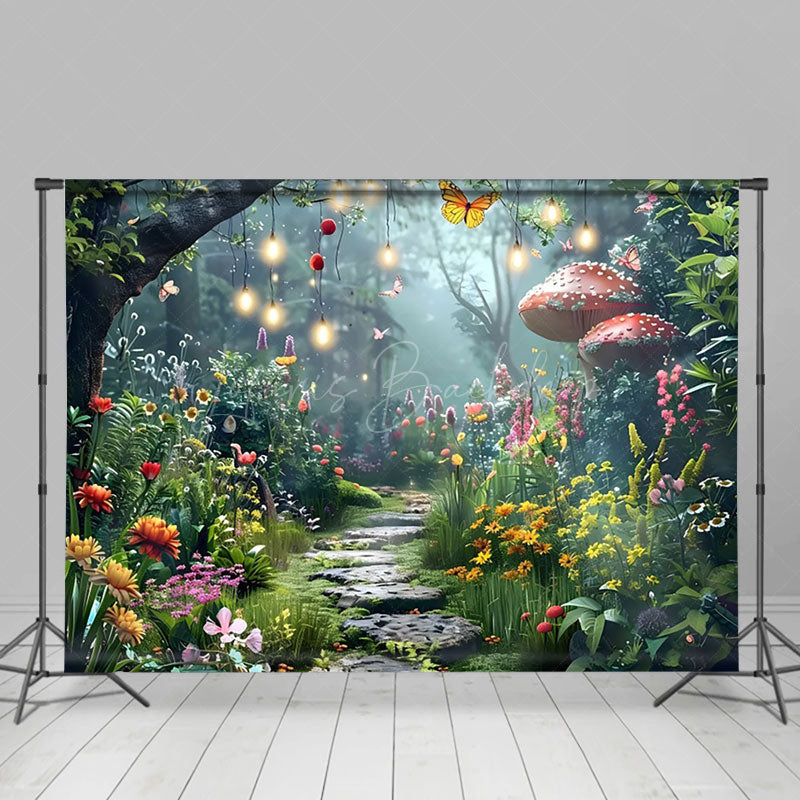 Lofaris Fairyland Greeny Magical Forest Spring Photo Backdrop