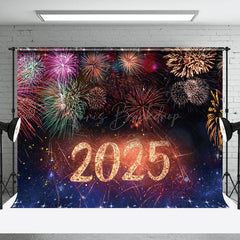 Lofaris Fantasy Sparks Night Sky Happy New Year Backdrop