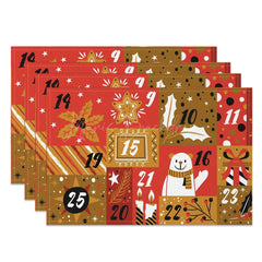 Lofaris Festive Christmas Vibe Calendar Set Of 4 Placemats