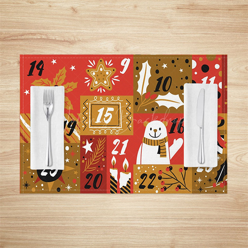 Lofaris Festive Christmas Vibe Calendar Set Of 4 Placemats