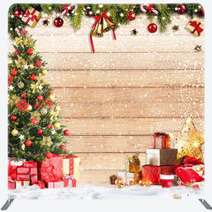 Lofaris Festive Christmas Wooden Double-Sided Square Backdrop