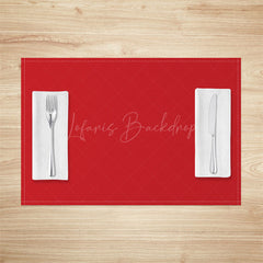 Lofaris Festive Red Solid Color Dining Set Of 4 Placemats