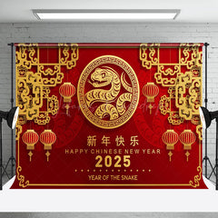 Lofaris Festive Snake 2025 Chinese New Year Celebration Party Backdrop