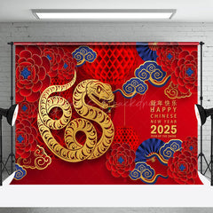 Lofaris Festive Snake Navy 2025 Chinese New Year Holiday Backdrop