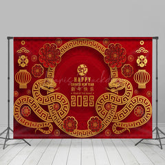 Lofaris Festive Zodiac Snake Celebrating New Year Backdrop