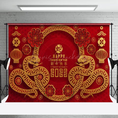 Lofaris Festive Zodiac Snake Celebrating New Year Backdrop