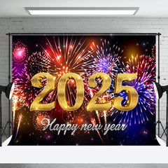 Lofaris Fiery 2025 New Years Eve Celebration Night Sky Backdrop