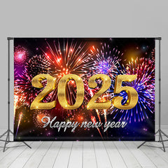 Lofaris Fiery 2025 New Years Eve Celebration Night Sky Backdrop