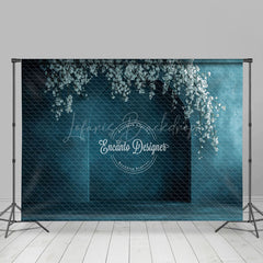 Lofaris Fine Art Blue Arch White Floral Wedding Backdrop