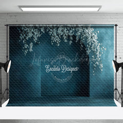 Lofaris Fine Art Blue Arch White Floral Wedding Backdrop