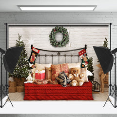 Lofaris Fireplace Sofa Christmas Vibe Room Set Backdrop