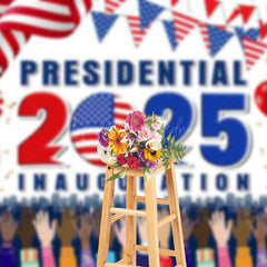 Lofaris Flag Cheers Presidential 2025 Inauguration Backdrop