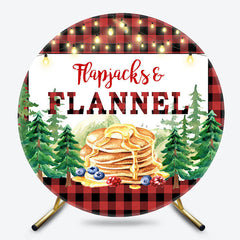 Lofaris Flapjacks And Flannel Light Round Christmas Backdrop