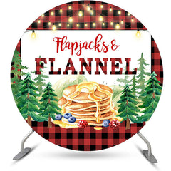 Lofaris Flapjacks And Flannel Light Round Christmas Backdrop