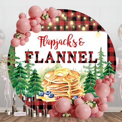 Lofaris Flapjacks And Flannel Light Round Christmas Backdrop