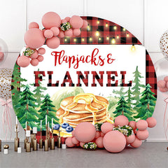 Lofaris Flapjacks And Flannel Light Round Christmas Backdrop