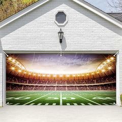 Lofaris Floodlit Football Goals Field Garage Door Banner