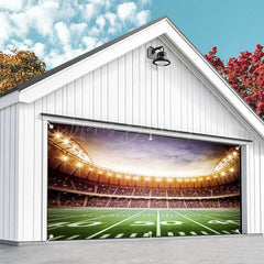 Lofaris Floodlit Football Goals Field Garage Door Banner