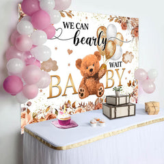 Lofaris Floral Balloon Boho Bearly Wait Baby Shower Backdrop