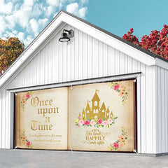 Lofaris Floral Castle Fairy Book Birthday Garage Door Banner