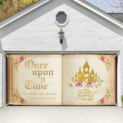 Lofaris Floral Castle Fairy Book Birthday Garage Door Banner