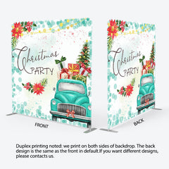 Lofaris Floral Gift Car Merry Christmas Pillow Case Backdrop