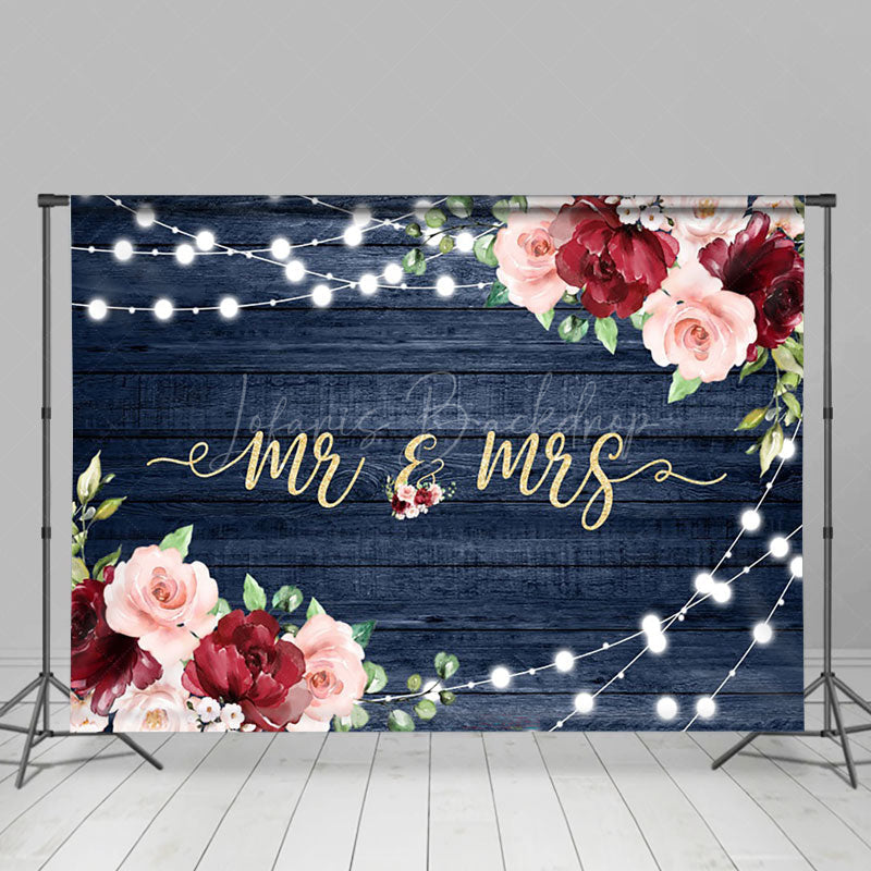 Lofaris Floral Sweet Elegant Lighting Wood Wedding Backdrop