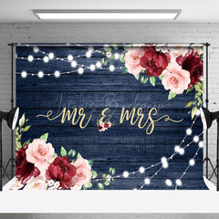 Lofaris Floral Sweet Elegant Lighting Wood Wedding Backdrop