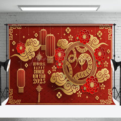 Lofaris Flower Cloud Zodiac Snake Chinese New Year Backdrop