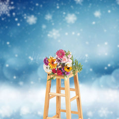 Lofaris Fluttering Snowflakes Dreamy Light Winter Backdrop