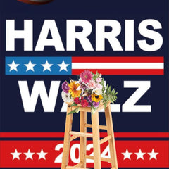 Lofaris Fluttering Usa Flag Harris 2024 Election Backdrop