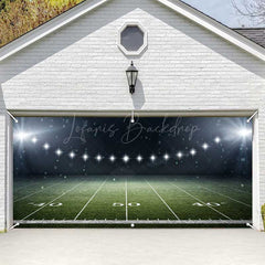 Lofaris Football Field Match Stadium Light Garage Door Banner