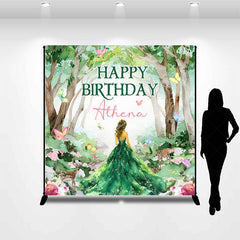 Lofaris Forest Butterfly Princess Custom Birthday Backdrop