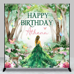 Lofaris Forest Butterfly Princess Custom Birthday Backdrop