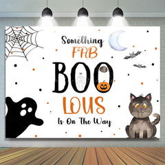 Lofaris Frb Boo Lous White Halloween Baby Shower Backdrop