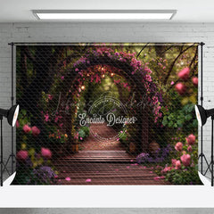 Lofaris Garden Arch Floral Plant Path Spring Photo Backdrop