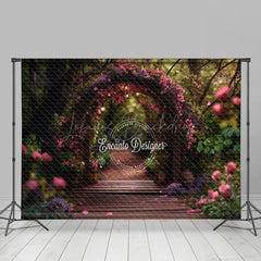 Lofaris Garden Arch Floral Plant Path Spring Photo Backdrop