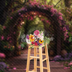 Lofaris Garden Arch Floral Plant Path Spring Photo Backdrop