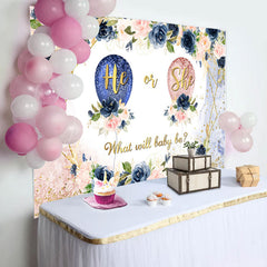 Lofaris Gender Reveal Balloon Soft Pastel Flowers Backdrop