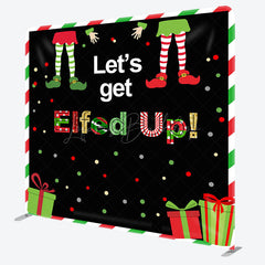 Lofaris Get Elfed Up Christmas Party Fabric Event Backdrop