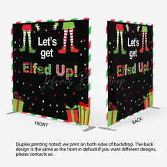 Lofaris Get Elfed Up Christmas Party Fabric Event Backdrop