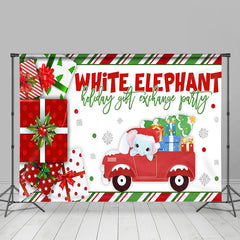 Lofaris Gifts Red Car White Elephant Gift Exchange Backdrop