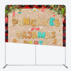 Lofaris Gingerbread Alphabet Christmas Pillow Case Backdrop