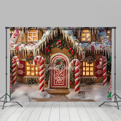 Lofaris Gingerbread House Christmas Photography Backdrop