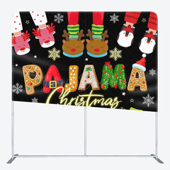 Lofaris Gingerbread Pajama Christmas Tension Fabric Backdrop