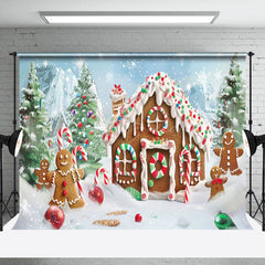 Lofaris Gingerbread Winter Wonderland Christmas Backdrop